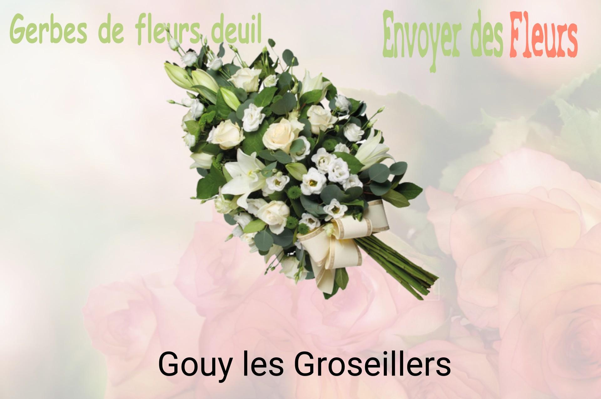 Gerbe de fleurs de deuil livrée à Gouy-les-Groseillers